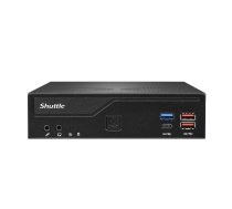 Mini PC barebone Shuttle Slim PC DH770 S1700, Intel H770, 2x HDMI, 2x DP, 2x 2.5G LAN, 2x COM, 8x USB, 2x M.2, 1x 2.5", DDR5 līdz 64 GB, 120 W, VESA