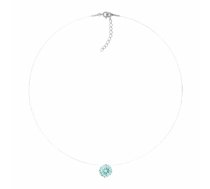 (Ekskluzīvs) Neredzamā sudraba kulons (Frosty Mint) ar Swarovski Zirconia Pure Brilliance kristālu