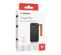 SSD diskdziņš Verbatim 2TB M.2 USB 3.2 Gen 2 Melns Oranžs