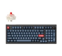 Klaviatūra Keychron V5 Max 96% vadu un bezvadu RF + Bluetooth mehāniskie slēdži RGB LED melna / pelēka