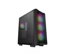 Datora korpuss DeepCool CC560 MESH V2 Mid Tower, ATX/microATX, Stikla sānplāksne, RGB ventilatori, 37 cm GPU, 16,5 cm CPU dzesētājs, atbalsta 240 mm radiatorus