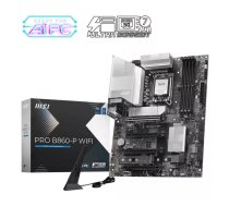 Mātesplate MSI PRO B860-P WIFI — Intel B860, LGA 1851, ATX, DDR5, 4 DIMM, Wi‑Fi 6E/7, 5Gb LAN, 3x M.2, HDMI 2.1