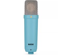 Studijas kondensatora mikrofons RØDE NT1 Signature Blue, kardioīds, 20–20000 Hz, XLR, 52×189 mm, 313 g