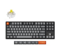 Mehāniskā tastatūra Keychron K8 Max 80% (87 taustiņi) Vads USB + RF bezvadu + Bluetooth, RGB, melna