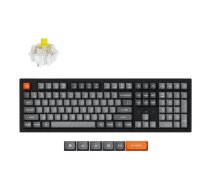 Mīkstināta pilna izmēra tastatūra Keychron K10 Max QMK — USB, RF bezvadu, Bluetooth, 108 taustiņi, RGB, melna
