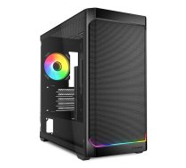 Datora korpuss Sharkoon MK4W RGB Strip Micro Tower Black