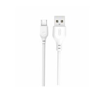 USB Micro-B uzlādes un datu kabelis XO NB103, 2 m, balts
