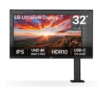 Monitors LG 32UN880K-B 31.5" (80 cm) 4K Ultra HD 3840x2160 LCD 5 ms USB 3.2 Gen 1 centrmezgls iebūvēti skaļruņi VESA augstuma regulēšana Melns