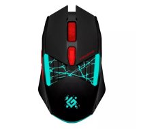 Bezvadu spēļu pele DEFENDER GM-126 TISA RF+BT, optiskā 3200 DPI, 2.4 GHz RF + Bluetooth, uzlādējama 300 mAh, ambidekstrāla, 5 pogas, nano uztvērējs