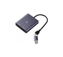 USB-C uz HDMI adapteris Renkforce RF-6418198 4K UHD ar 1x USB-A un 2x HDMI