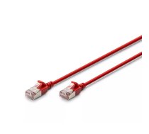 Pārejas kabelis Digitus CAT 6A klase Ea F/FTP 0.5m Sarkans