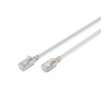 Pārejas kabelis Digitus CAT 6A slim AWG 32/7 Pelēks 0.3m