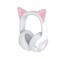 Bezvadu spēļu austiņas Razer Kraken Kitty V2 BT White ar Bluetooth, THX Spatial Audio, RGB apgaismojumu