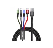 Baseus KB2L435A12BK mobilā telefona kabelis 1.2m USB A 2x Lightning micro-USB B USB C