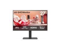 Datorskatis LG 27BA45QB-B 27" IPS Quad HD 2560×1440, 5 ms, USB 3.2 hubs, skaļruņi, VESA, augstuma regulēšana, melns