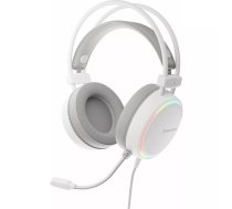 Spēļu austiņas Genesis NEON 613 G2, baltas, 3,5 mm pieslēgvieta, regulējams galvas saite, iebūvēts mikrofons, statīvs iekļauts