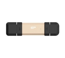 USB zibatmiņa Silicon Power DS72 500 GB, USB Type-A un Type-C, USB 3.2 Gen 2, alumīnijs un gumija, zelts