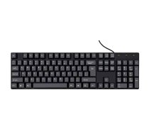 Vadu darba klusā klaviatūra RoGer K1800 USB Black — pilna izmēra, USB savienojums
