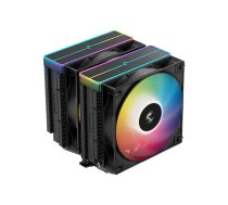 Gaisa dzesētājs DeepCool AG620 BK ARGB V2 — 120 mm divu ventilatoru, 6 siltumcaurules, atbalsts LGA 1700/AM4/AM5, melns