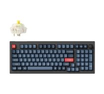 Mechaniskā tastatūra Keychron V5 Max 96% — RF Wireless + Bluetooth, RGB apgaismojums, melni/pelēks