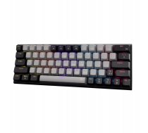 Mehāniskā spēļu tastatūra White Shark WAKIZASHI-2 US izkārtojums pelēki‑melna ar sarkanajiem slēdžiem