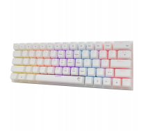 Mehāniskā tastatūra White Shark Wakizashi-2 US Red Switch, bez ciparnīcas/US izkārtojums, balta