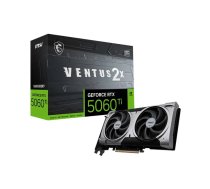 Grafiskā karte MSI GeForce RTX 5060 Ti 16 GB GDDR7, PCIe 5.0, 128 bit, 2602 MHz boost, 180 W, 2 ventilatori