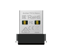 Bezvadu USB adapteris TP‑Link Archer TX1U Nano Wi‑Fi 6 (IEEE 802.11ax) Divjoslu 2.4/5 GHz, 287 Mbit/s, Bluetooth, USB 2.0, melns