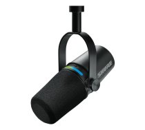 Studijas mikrofons Shure MV7I — vads XLR/USB (USB-C), 50–16000 Hz, jutība -33 dB, alumīnija korpuss, melns