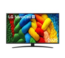 LG NanoCell AI 43NANO81A3A 109,2 cm (43") 4K Ultra HD Viedtelevizors Wi-Fi Melns