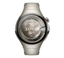 Viedpulkstenis HUAWEI WATCH 5, 1.5" AMOLED, 466×466, 46 mm titāna korpuss, Wi‑Fi, GPS, sudraba