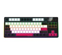 Mehāniskā TKL spēļu tastatūra LORGAR KBP70TKLW — bez ciparu bloka, bezvadu, melna, sarkanie slēdži, EN izkārtojums