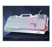 Mehāniskā spēļu klaviatūra RoGer V2 RO-KV2-WH ar RGB apgaismojumu, balta