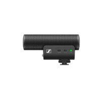 Mikrofons Sennheiser MKE 400 – vadu superkardioīds šotgana mikrofons, 50–20 000 Hz, zemo frekvenču filtra, darbojas ar 2×AAA, 93,5 g