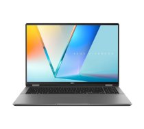 Hibrīda 2‑1 klēpjdators Asus Vivobook 16 Flip TP3607SH-RJ013W — Intel Core Ultra 7 258V, 16" 3K skārienekrāns, 16 GB LPDDR5x, 512 GB SSD, NVIDIA GeForce RTX 5050, Win11 Home, pelēks