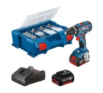 Bezvada urbis Bosch GSR 18V-28 ar 18 V sistēmu un 2×3.0 Ah akumulatoriem