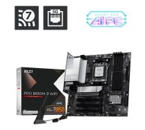 Mātesplate MSI PRO B850M-P WIFI micro ATX, AMD B850, Socket AM5, 4×DDR5 DIMM, 3×M.2, Wi‑Fi 7, 5Gb LAN