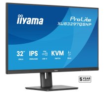 iiyama ProLite 32’’ QHD IPS panel ar RJ45 KVM Switch USB-C Dock 95W