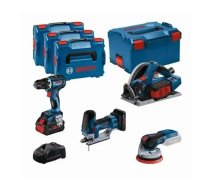Skrūvgriezis BOSCH 18V COMBO KIT GSR 18V-90C GKT 18V-52GC GST 18V-155 SC GEX 18V-125 1xPC4,0Ah 2xPC5,5Ah