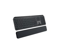 Bezvadu pilna izmēra klaviatūra Logitech Master MX Keys S — Graphite, Bluetooth un 2.4 GHz (Nano), USB-C uzlādējama, apgaismota, QWERTY US International