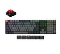 Bezvadu mehāniskā tastatūra Keychron K5 RGB Black — kompakta izkārtojuma, RGB apgaismojums, bezvadu savienojums