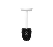 Tualetes birste BRABANTIA MindSet Fresh White — kompakta pamatne, plastmasas birstes galva, higiēnisks dizains