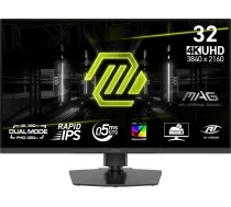 MSI MAG 322URDF E16 Datora monitors 31.5" 3840 x 2160 pikseļi 4K Ultra HD Rapid IPS Melns
