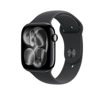 Apple Watch Series 11 GPS 46mm Jet Black alumīnija korpuss ar melnu sporta siksniņu M/L