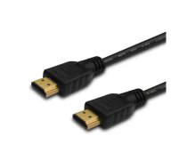 HDMI kabelis SAVIO 3 m melns — 1.4 versija, 4096×2160, ARC, Ethernet, zelta kontakti