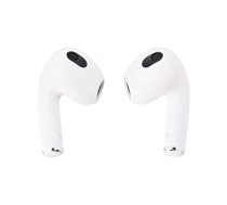Austiņas Apple AirPods 3 — iekšķīgas binaurālas austiņas, Apple H1, Bluetooth 5.0, vadu un bezvadu uzlādes futlāris, 6 h atskaņojums (30 h ar futlāri), skārienvadība, balts