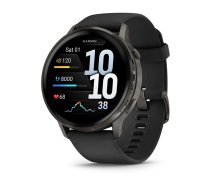 Viedpulkstenis GARMIN Venu 4 1.4" AMOLED GPS melns, korpuss 45 mm, 8 GB, 12 dienu baterija, 5 ATM