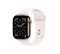 Apple Watch Series 11 GPS + Cellular 46mm Zelta titāna korpuss ar gaismas rozā sporta siksnu M/L