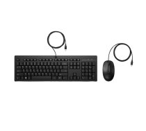 Vadu pele un tastatūras komplekts HP 225 Pilna izmēra USB Melns