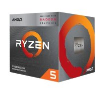 Galddators procesors AMD Ryzen 5 3400G, 4 kodoli, 3.7 GHz (bāze) / 4.2 GHz (boost), Socket AM4, Radeon RX Vega 11